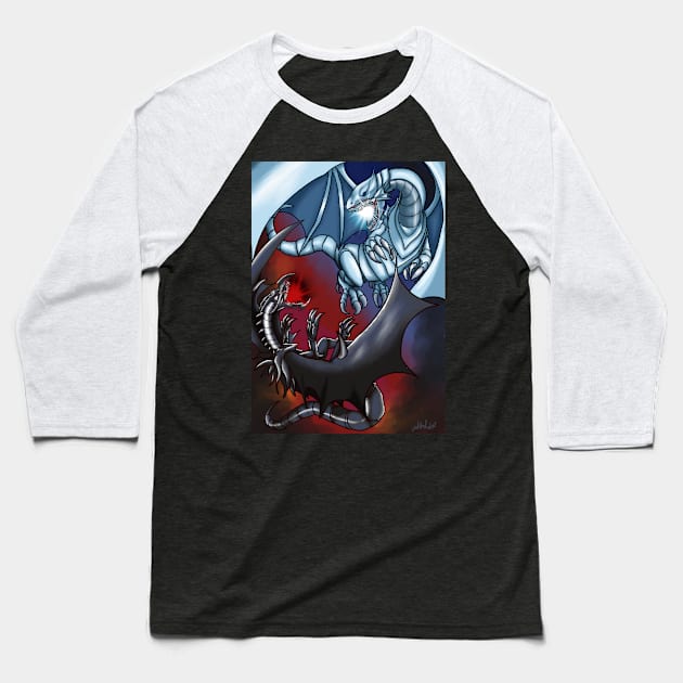 Eyes Red vs Blue Baseball T-Shirt by KloudKat